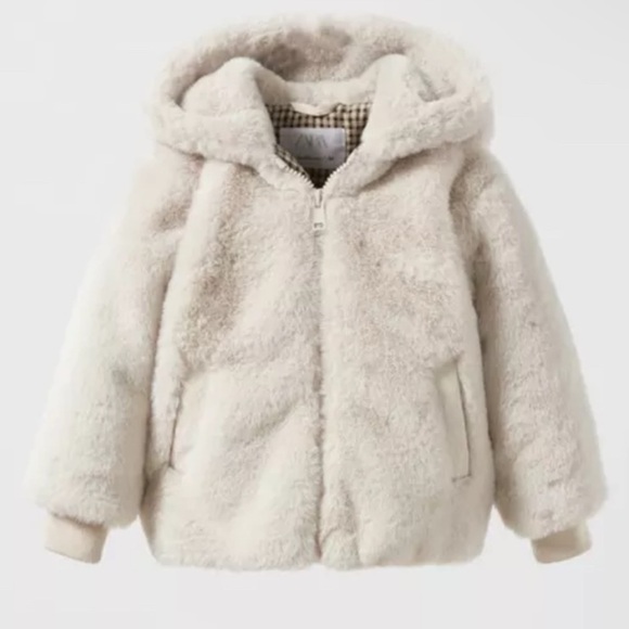NWT Zara Faux Fur Jacket 12/18 Months - Picture 6 of 6